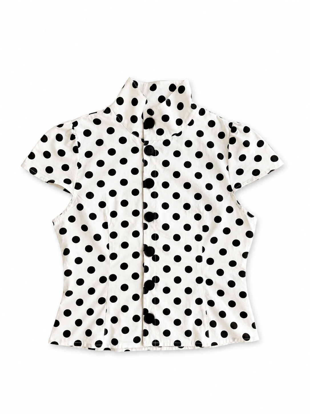 Polka Dot High Neck Top