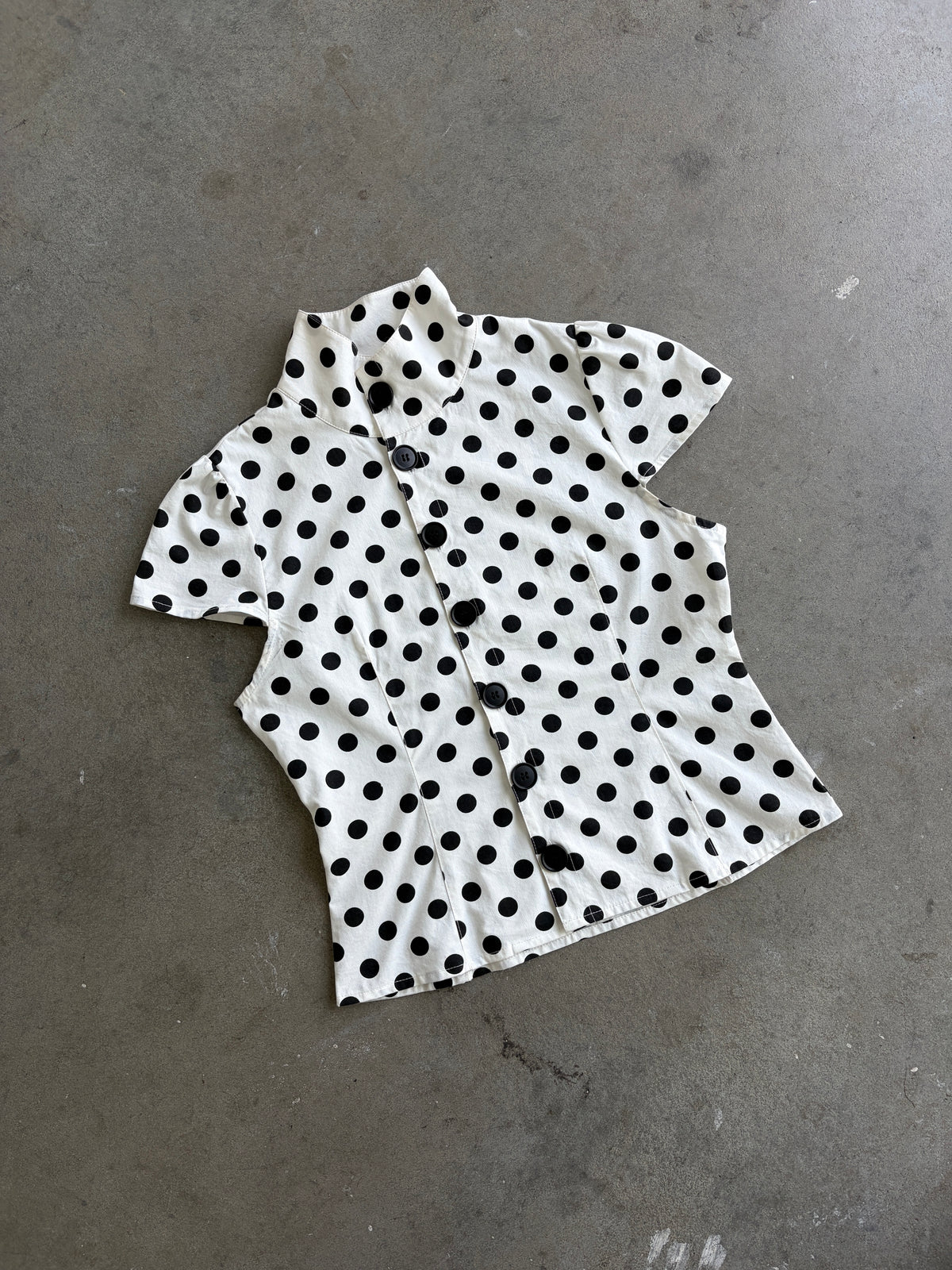Polka Dot High Neck Top